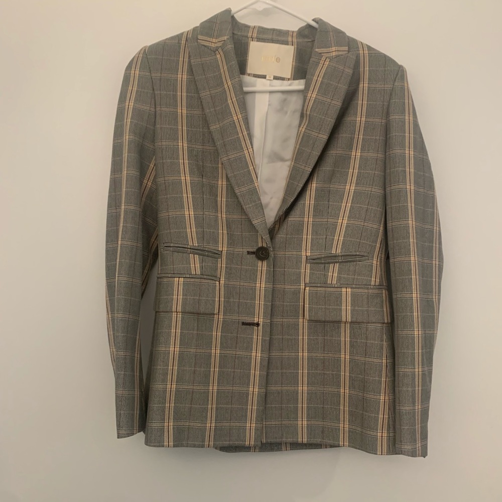 maje blazer jacket, check, size 36, brand new
